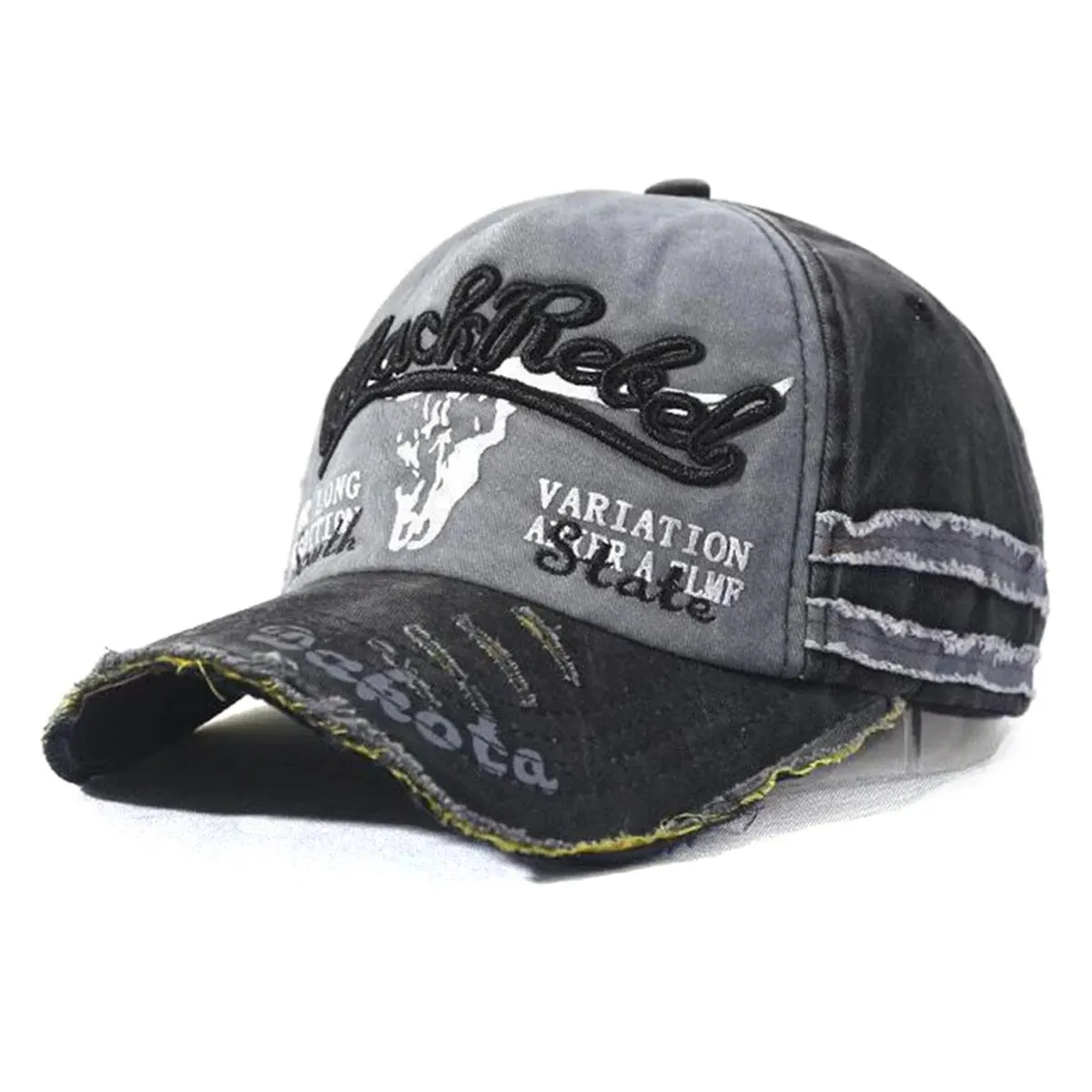 Bawełniana czapka Snapback z siatką w stylu trucker Czarny