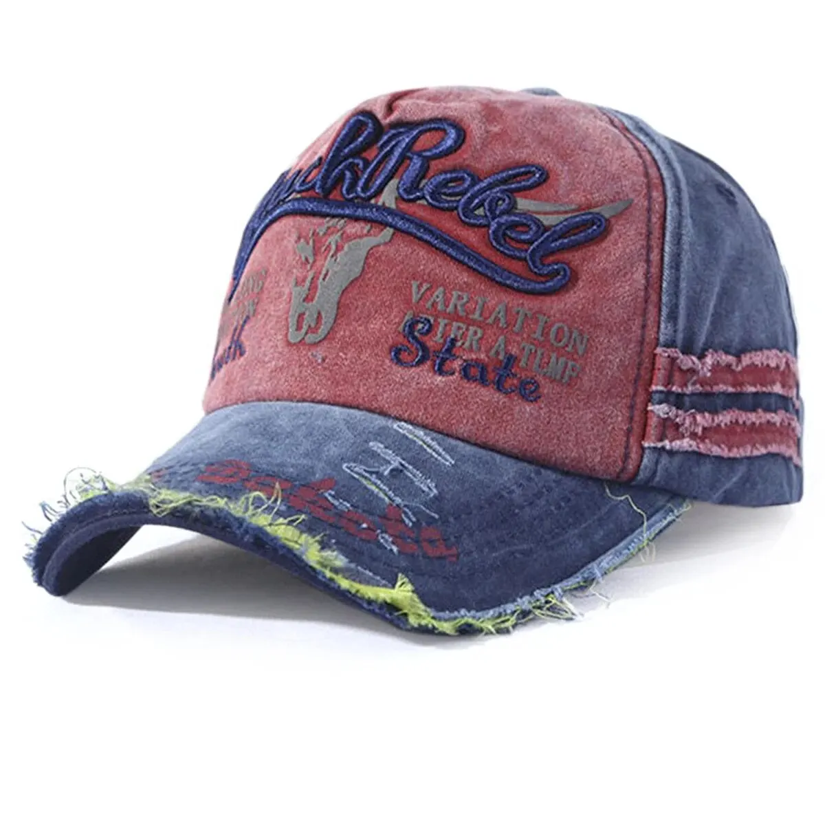 Bawełniana czapka Snapback z siatką w stylu trucker Bordowy