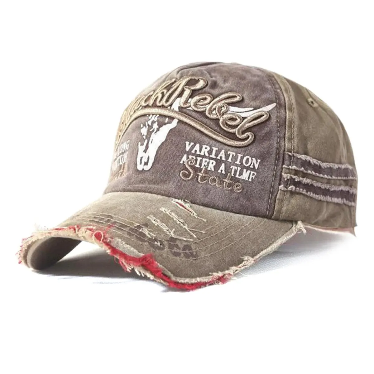 Bawełniana czapka Snapback z siatką w stylu trucker Khaki