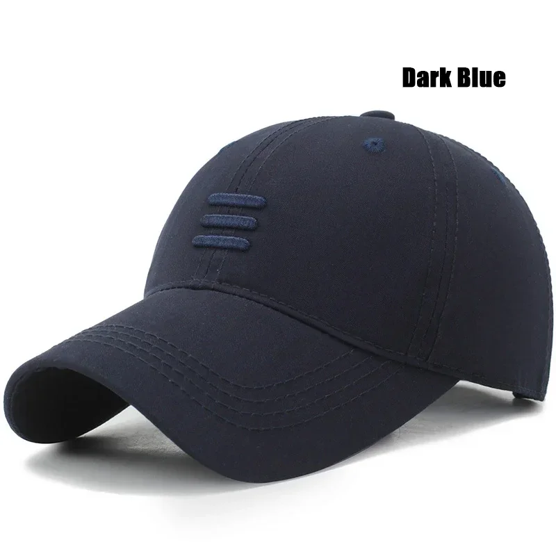 Bawełniana czapka z daszkiem snapback unisex Three Bars Ciemnoniebieski