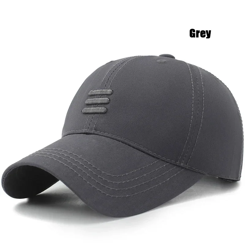 Bawełniana czapka z daszkiem snapback unisex Three Bars Szary