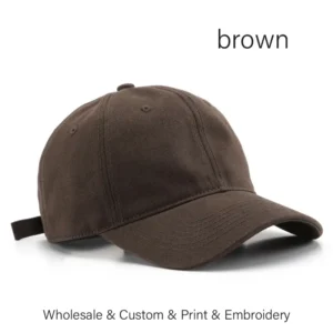 Bawełniana czapka z daszkiem unisex - klasyczny baseballowy model Brązowy