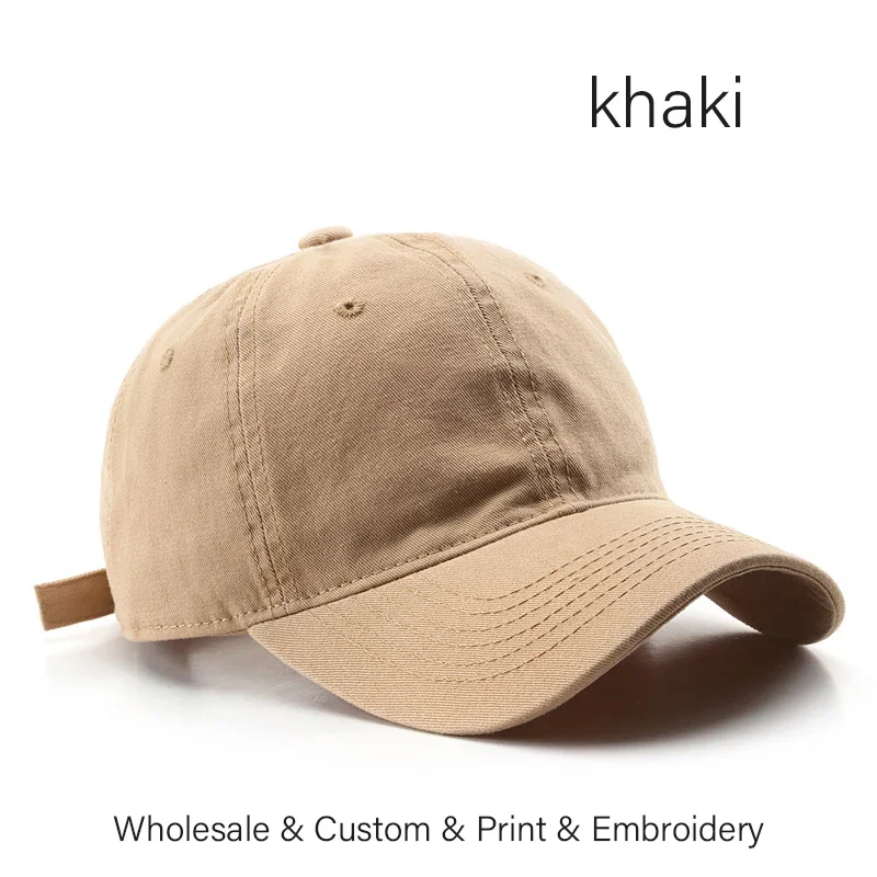 Bawełniana czapka z daszkiem unisex - klasyczny baseballowy model Khaki