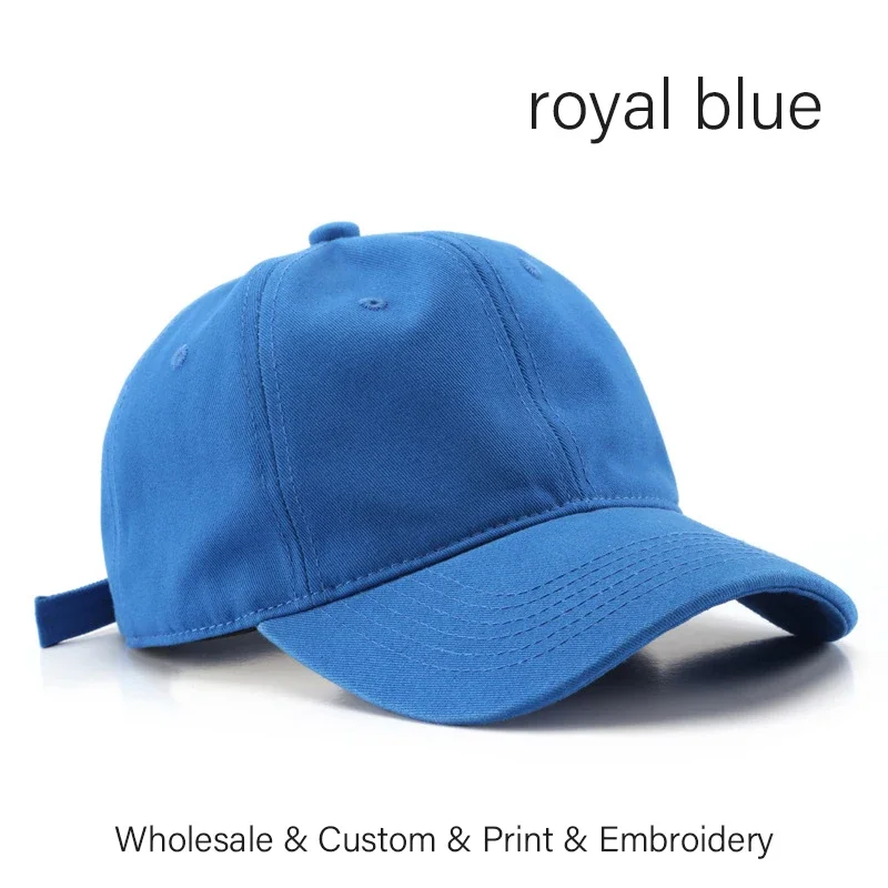 Bawełniana czapka z daszkiem unisex - klasyczny baseballowy model Kobaltowy