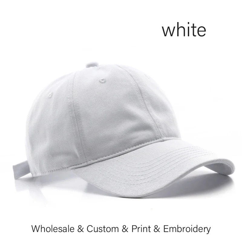 Bawełniana czapka z daszkiem unisex - klasyczny baseballowy model Biały