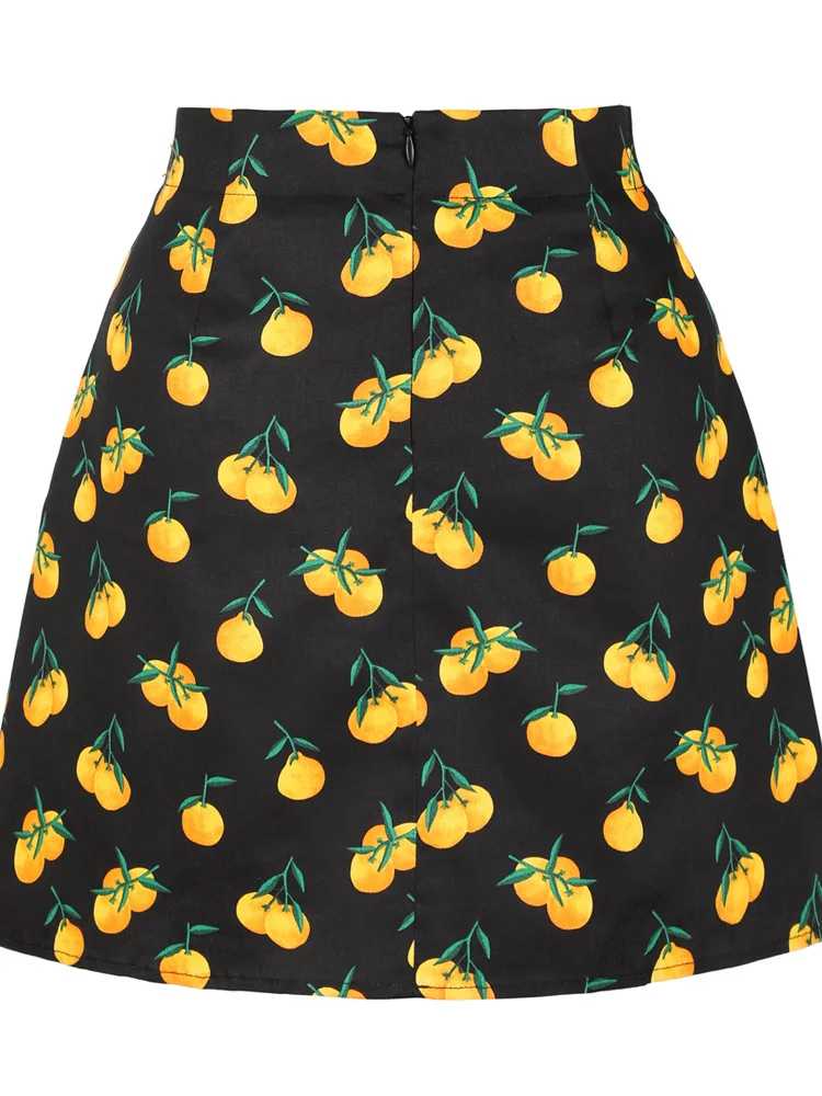 Bawełniana mini spódniczka w kwiaty Y2K streetwear Niebieski