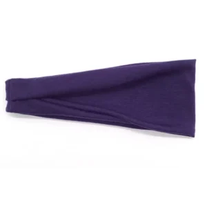 Bawełniana opaska na włosy turban skręcana szeroka Fioletowy