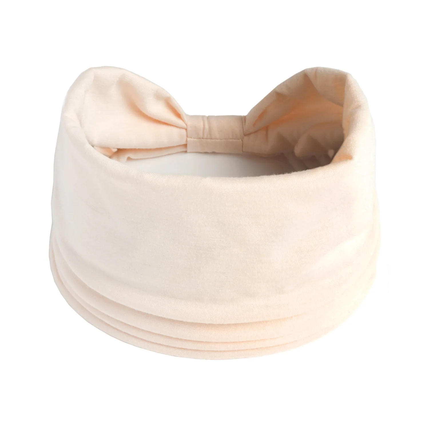 Bawełniana opaska na głowę turban do jogi pochłaniająca pot Beżowy