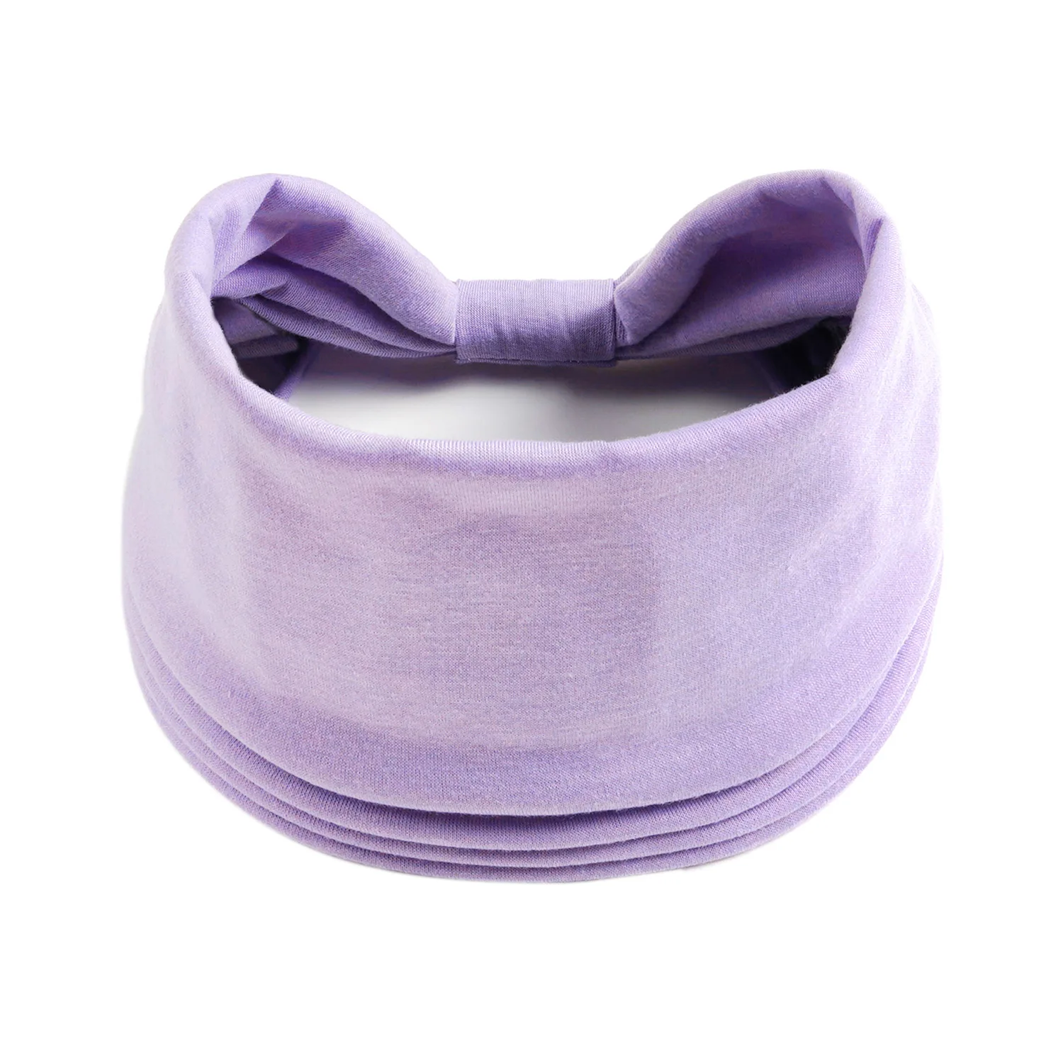 Bawełniana opaska na głowę turban do jogi pochłaniająca pot Jasny fiolet
