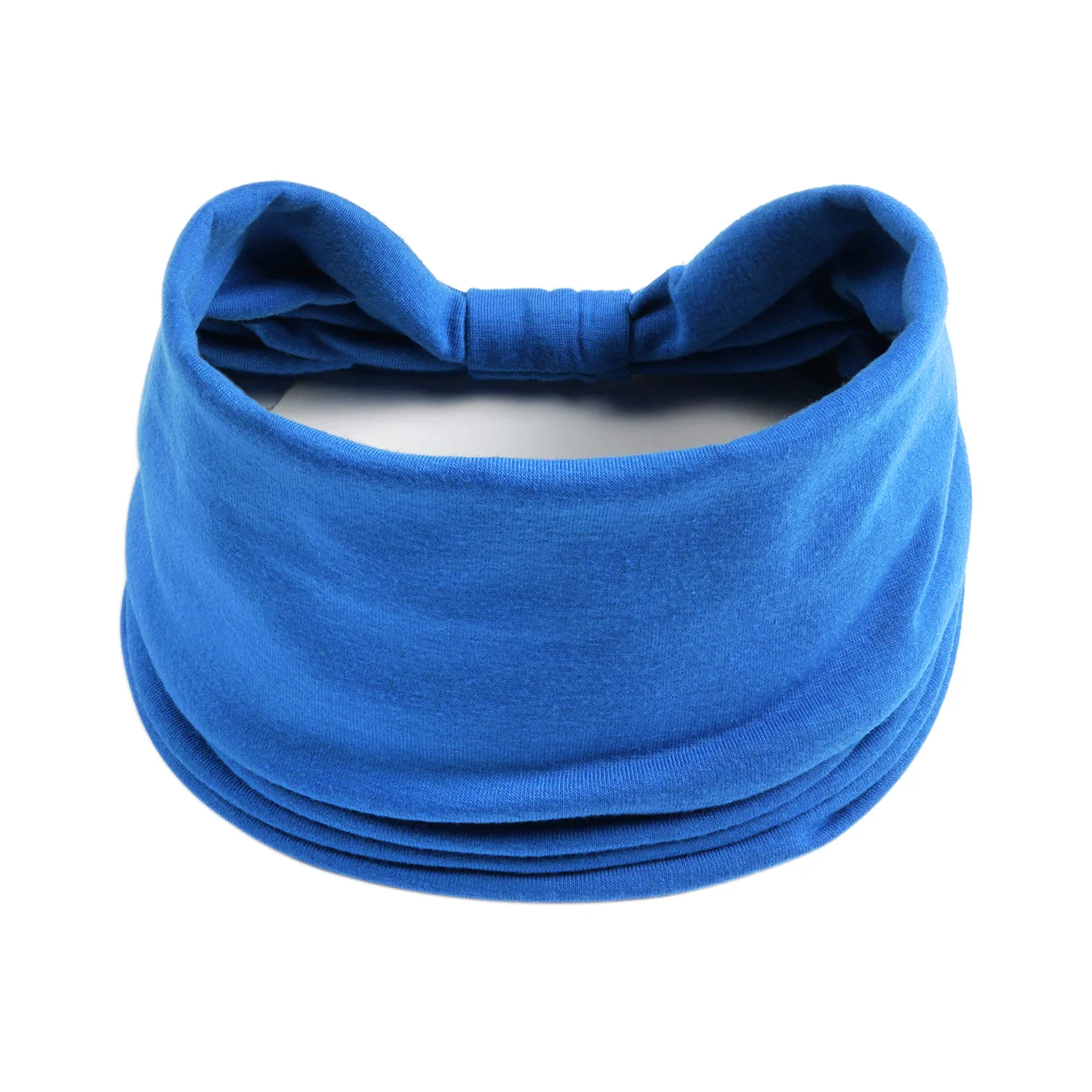Bawełniana opaska na głowę turban do jogi pochłaniająca pot Niebieski
