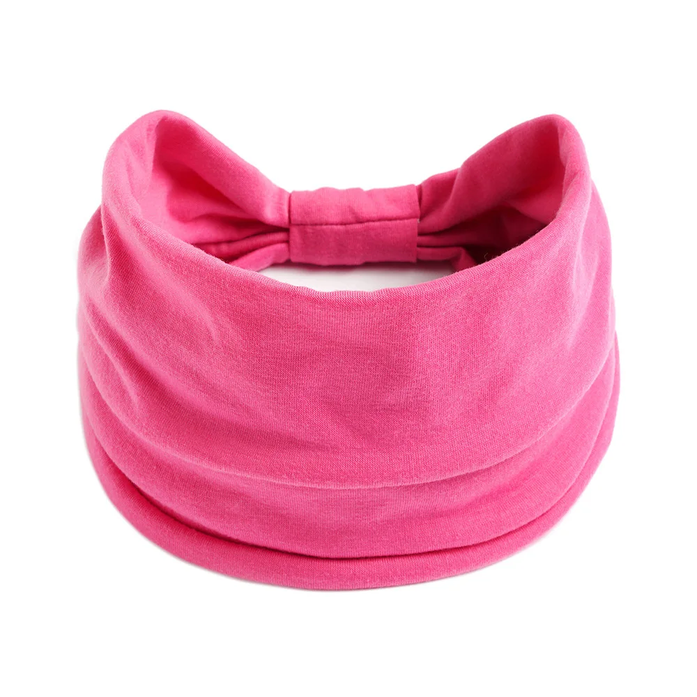 Bawełniana opaska na głowę turban do jogi pochłaniająca pot Róża czerwona