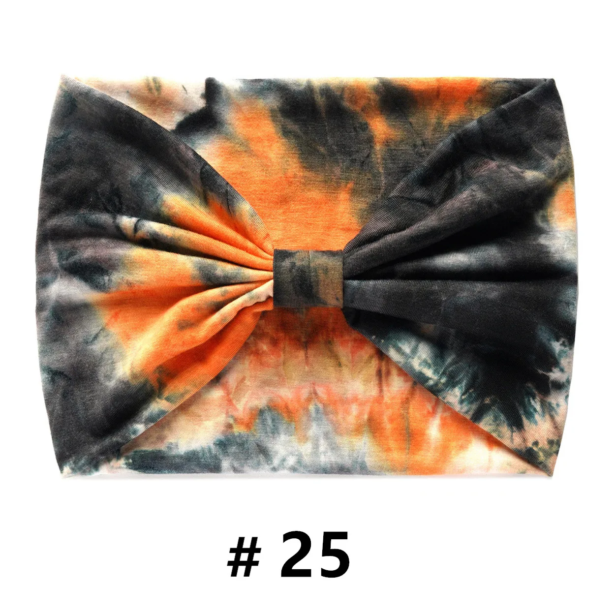 Bawełniana opaska turban tie-dye, wiązana 25