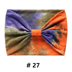 Bawełniana opaska turban tie-dye, wiązana 27