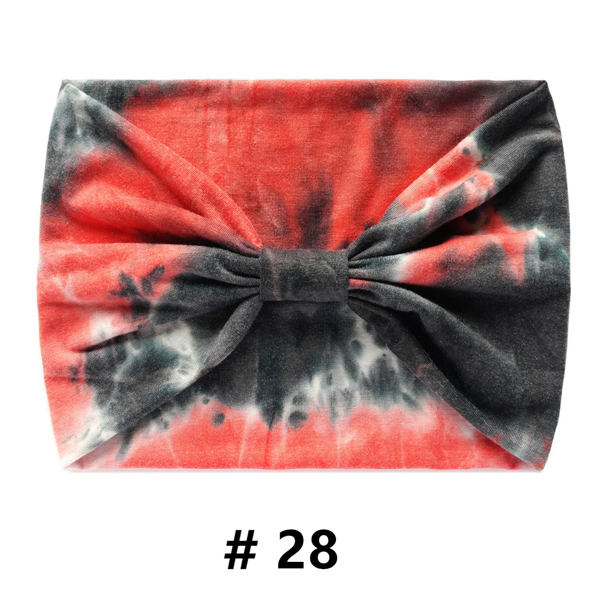 Bawełniana opaska turban tie-dye, wiązana 28