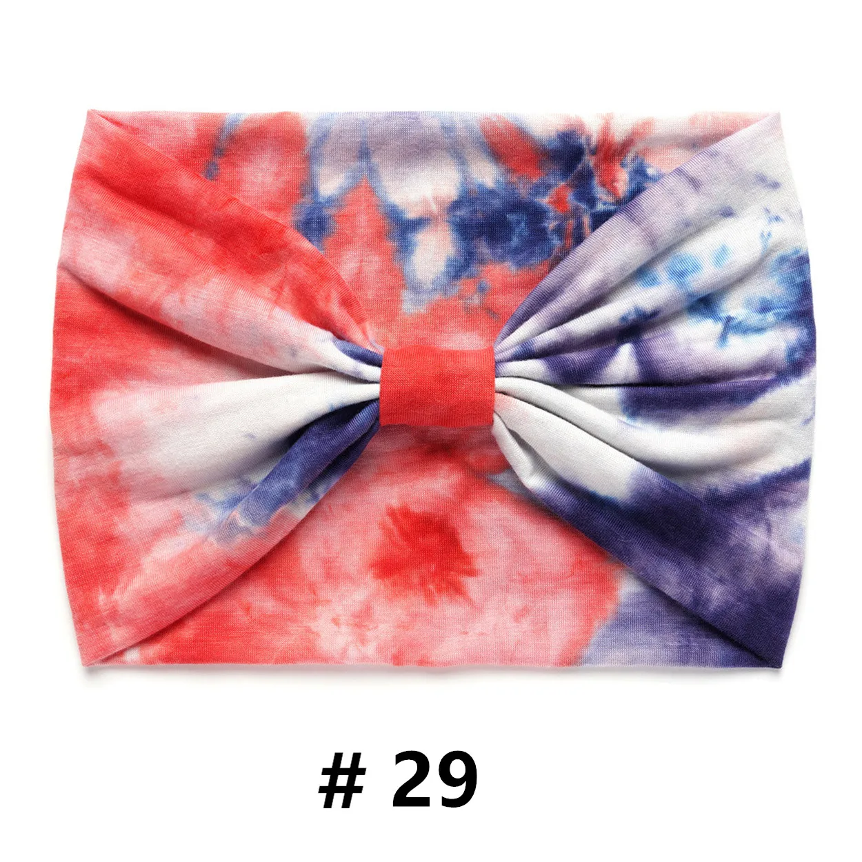 Bawełniana opaska turban tie-dye, wiązana 29