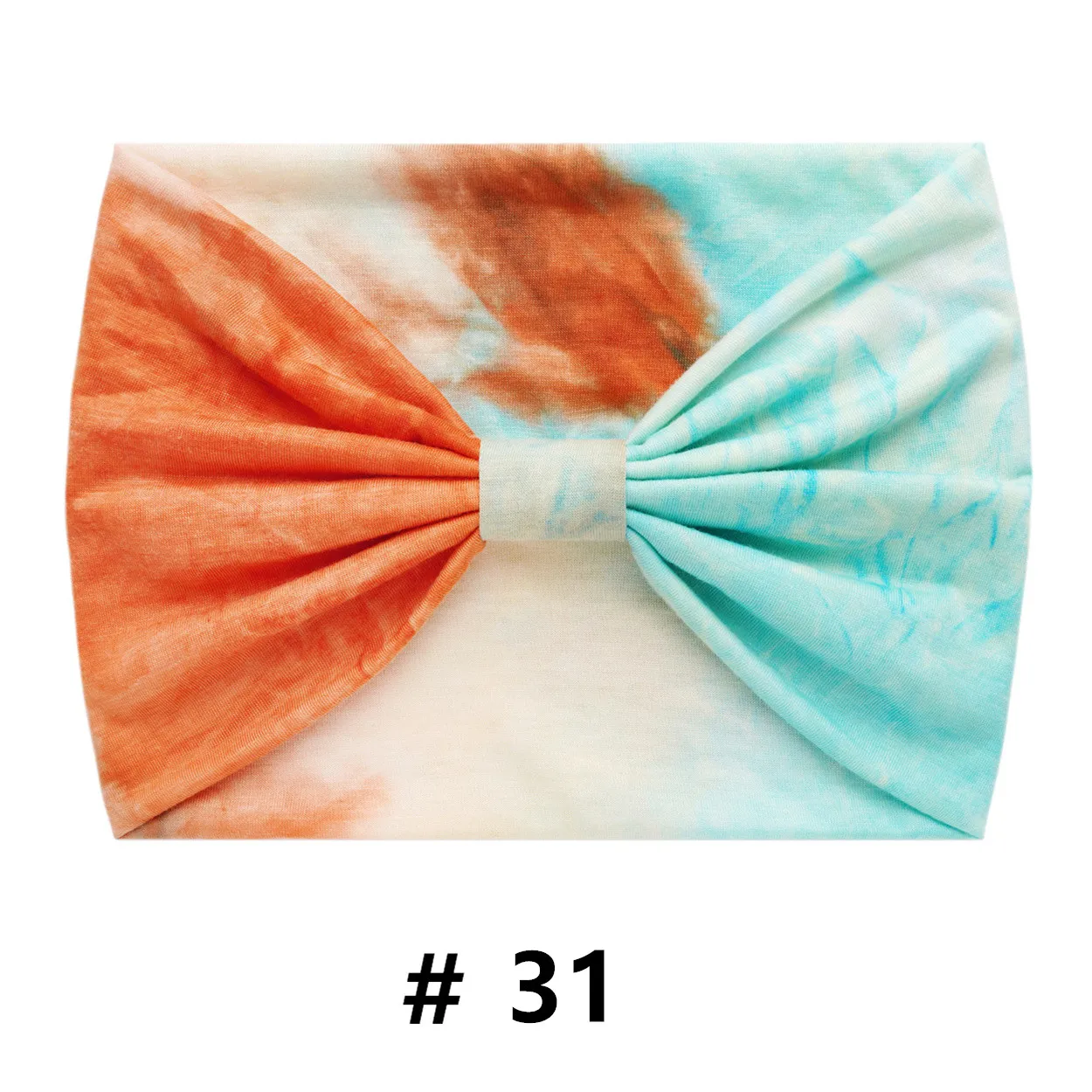 Bawełniana opaska turban tie-dye, wiązana 31
