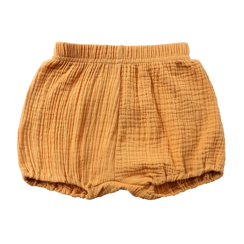 Bawełniane spodenki bloomers dla niemowląt i małych dzieci Żółty