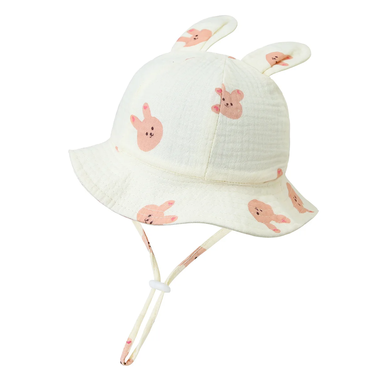 Bawełniany kapelusik z kokardką dla niemowlaka z ochroną UV Bunny