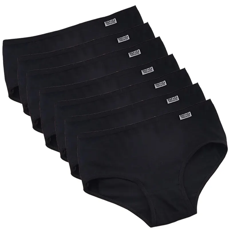 Bawełniane majtki damskie plus size zestaw 7 sztuk M-4XL Biały