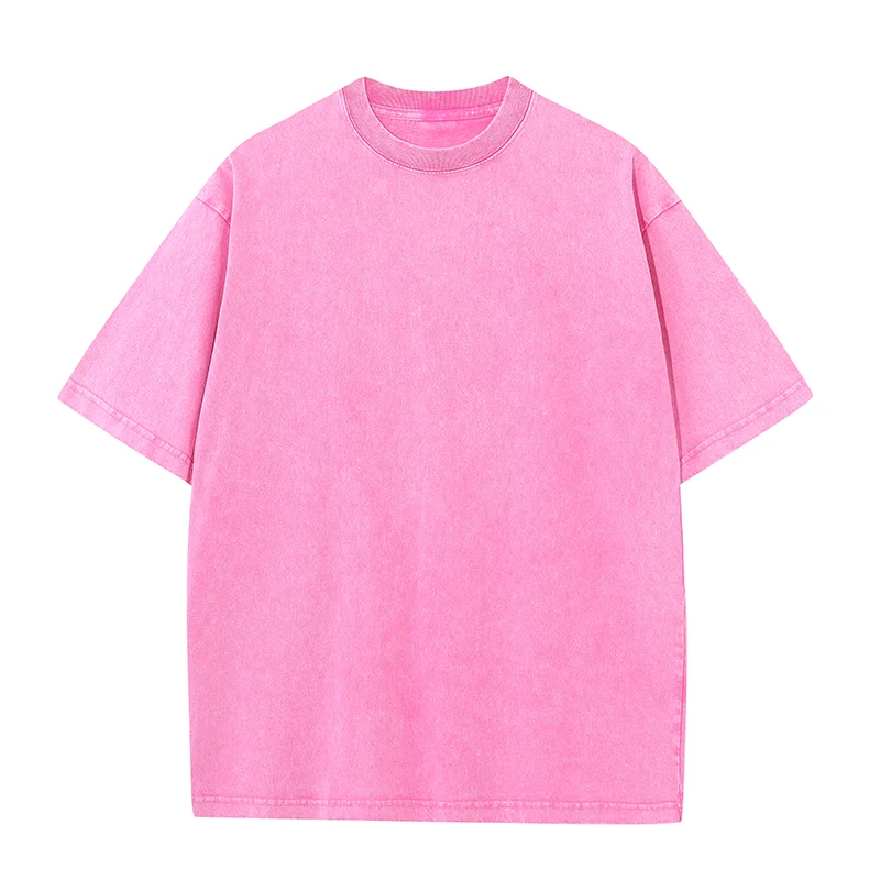 Bawełniany T-shirt męski z nadrukiem streetwear Amarantowy