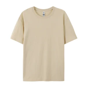 Bawełniany t-shirt unisex z krótkim rękawem Khaki