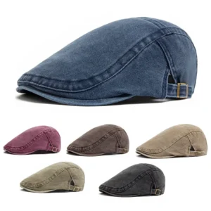 Beret malarski unisex - bawełniana czapka w stylu retro Brązowy