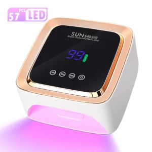 Bezprzewodowa lampa UV do paznokci 57 LED z ekranem dotykowym We