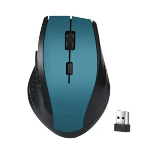 Bezprzewodowa mysz optyczna 2,4 GHz z odbiornikiem USB — 6 przycisków, 1600 DPI Zielony