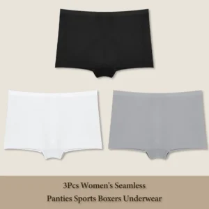 Bezszwowe bokserki damskie jednokolorowe — zestaw 7 sztuk S–XL Czarny