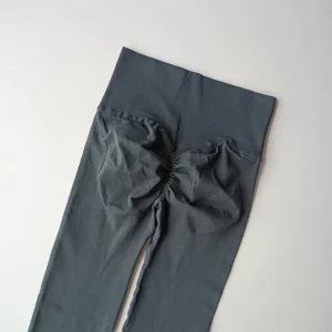 Bezszwowe legginsy do jogi z wysokim stanem, push-up Szary