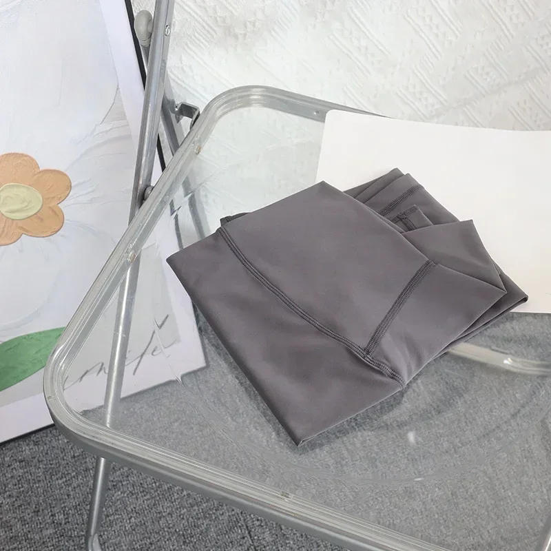 Bezszwowe legginsy damskie push up z wysokim stanem Ciemnoszary