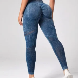 Bezszwowe legginsy sportowe push up z marszczeniem Shenlan