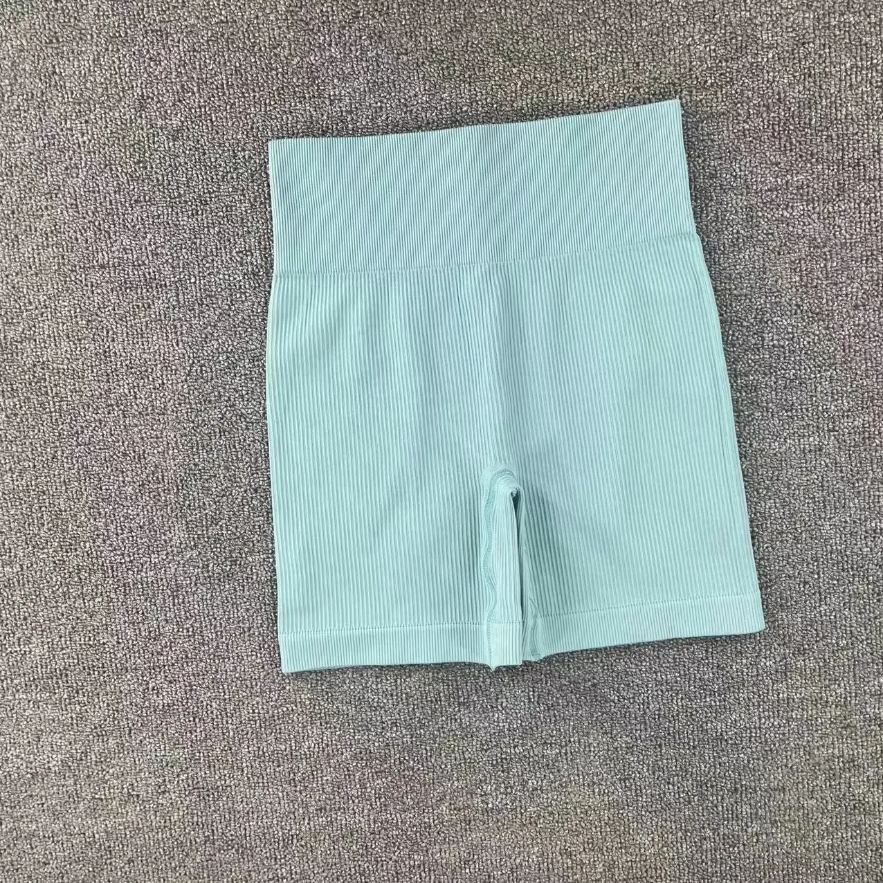 Bezszwowe legginsy damskie z wysokim stanem unoszące pośladki Błękitny