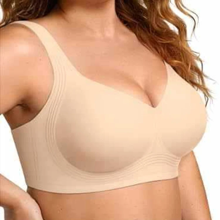 Bezszwowy biustonosz z wkładkami push-up modelujący sylwetkę Nagi