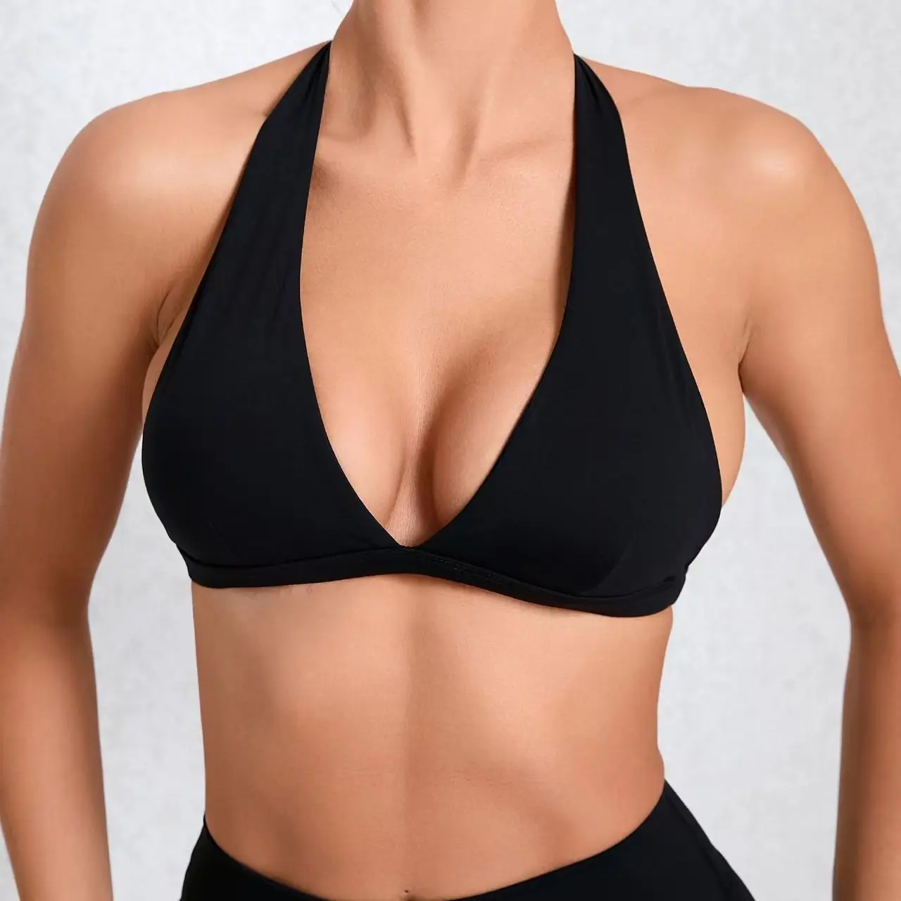 Bezszwowy stanik sportowy push-up do jogi i fitnessu Style b bk