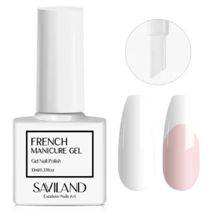 Biały żelowy lakier hybrydowy SAVILAND do french 10 ml Biały