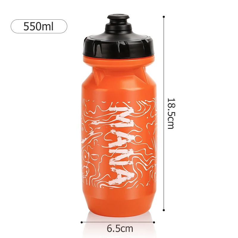 Bidon rowerowy MANA 550 ml MTB szosowy plastikowy Pomarańczowy