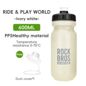 Rowerowy bidon ROCKBROS 600 ml PP5 z osłoną przeciwpyłową Granatowy
