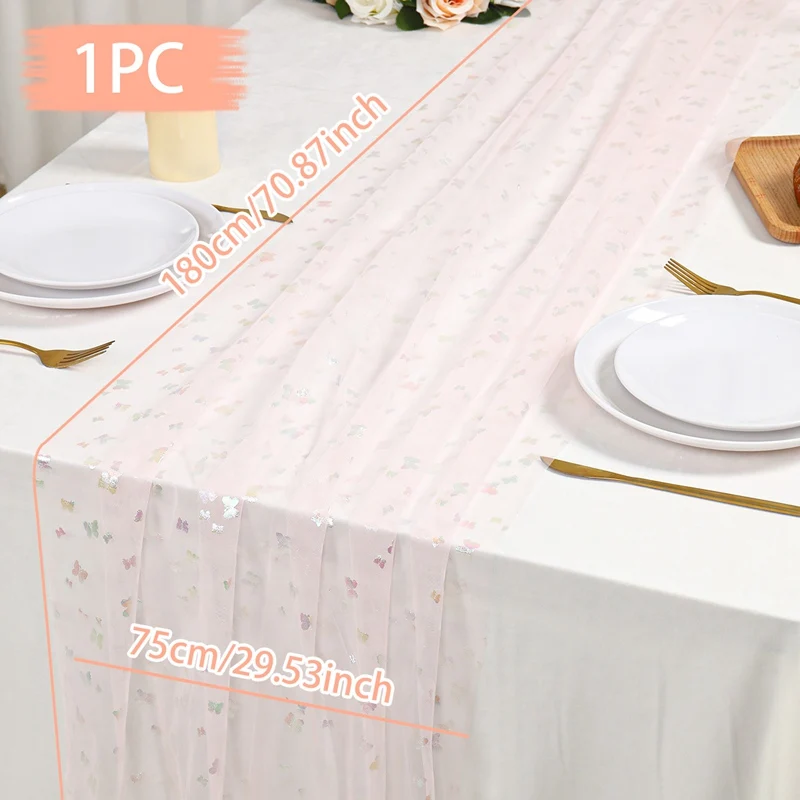 Bieżnik na stół z motywem motyli na urodziny i baby shower Style 11