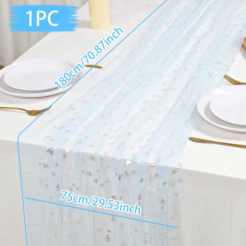 Bieżnik na stół z motywem motyli na urodziny i baby shower Style 12