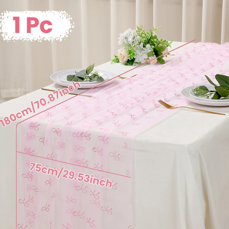 Bieżnik na stół z motywem motyli na urodziny i baby shower Style 5
