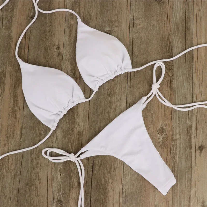 Bikini damskie push-up z wyjmowanymi wkładkami Biały