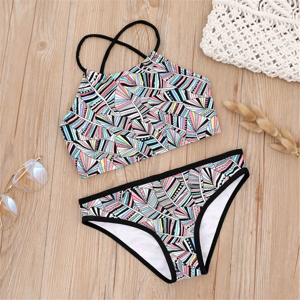 Bikini dla dziewczynki z motywem motyla Błękitny