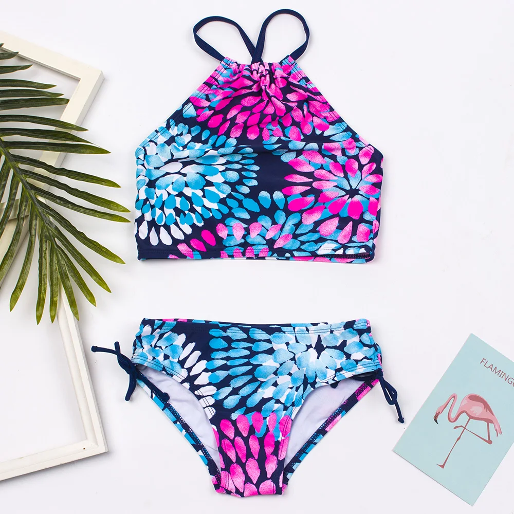 Bikini dla dziewczynki z motywem motyla Brązowy