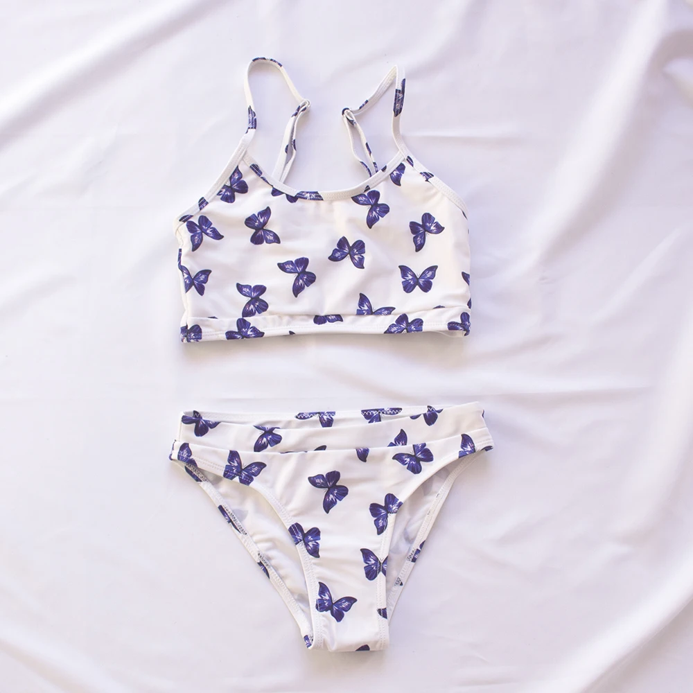 Bikini dla dziewczynki z motywem motyla Czerwony