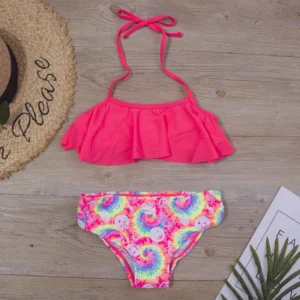 Bikini dla dziewczynki z motywem motyla Jasny