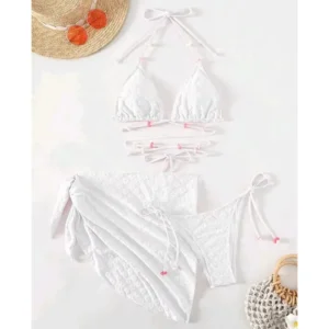 Bikini push-up brazylijskie damskie – różowe i fluorescencyjne Fluoresceyna