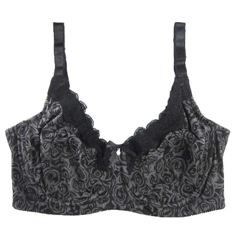 Biustonosz plus size w groszki na fiszbinach Beżowy