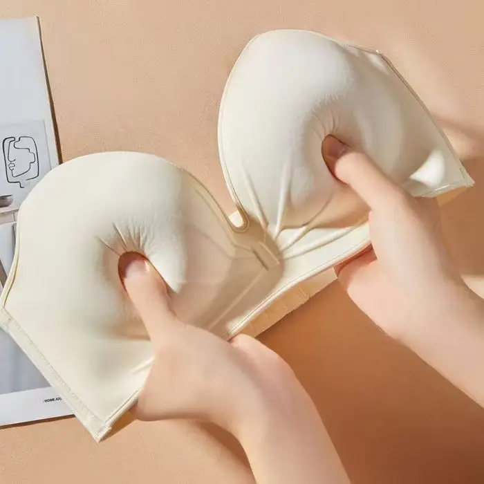 Biustonosz push-up 12 cm bez fiszbinów dla małego biustu Niebieski