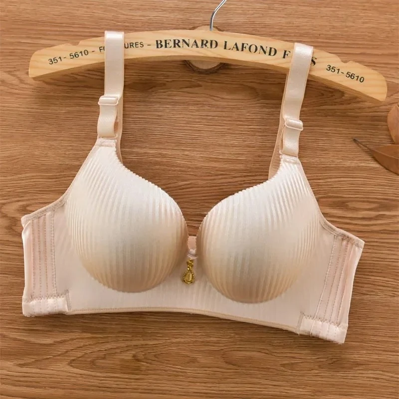Biustonosz push-up bezszwowy z grubą wkładką Skin color